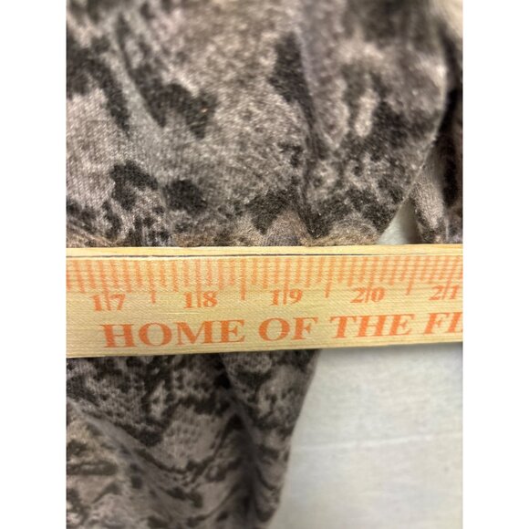 Michael Kors XL Brown Snake Print Cardigan Sweater - Womens Cropped Button-Up V- - Picture 6 of 11